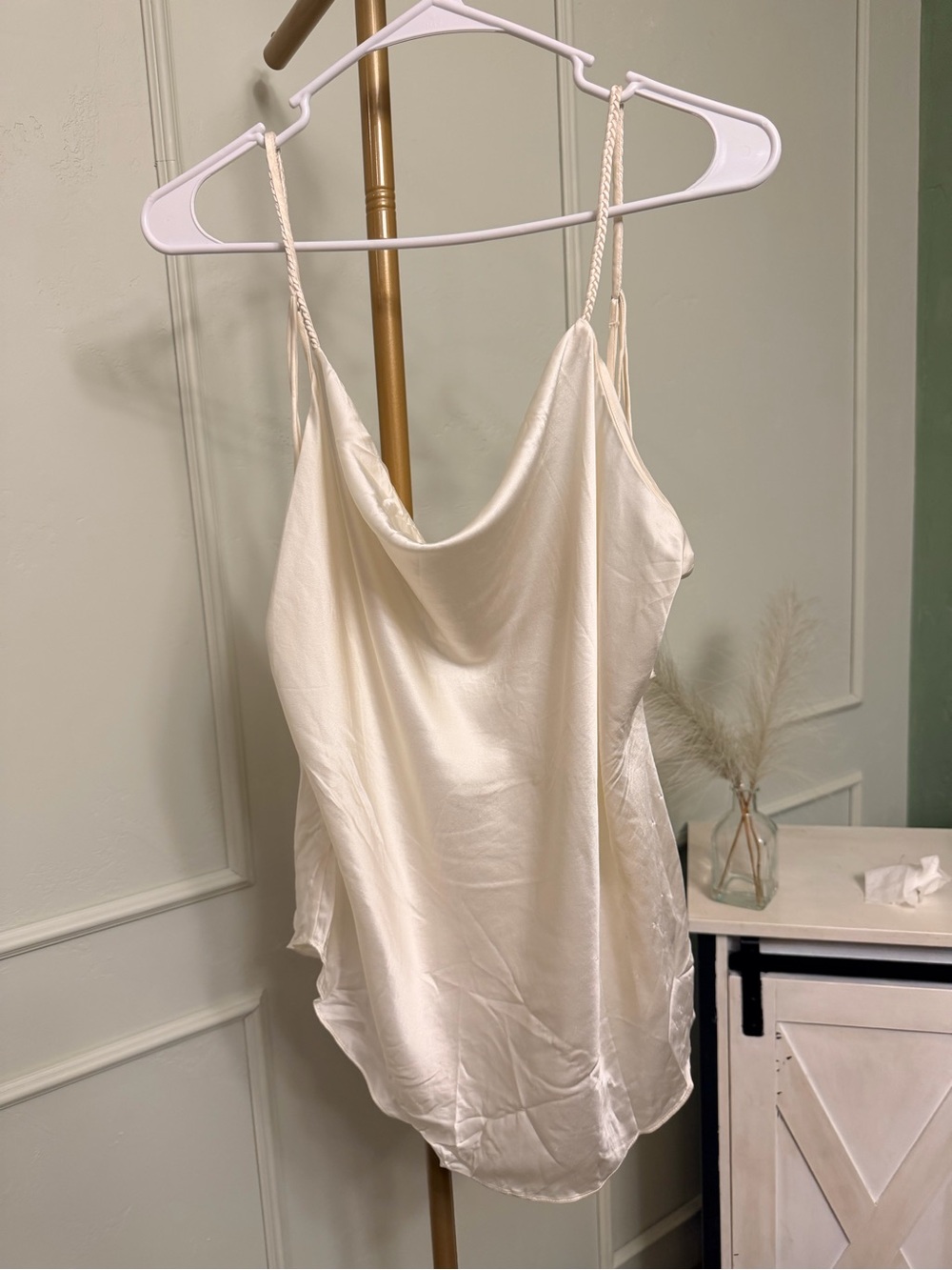 Cinq à Sept Silk Cami Tank Women's Marta Sleeveless Ivory Cream MSRP $248